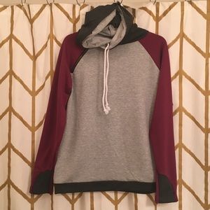 Double Hooded Maroon Hoodie